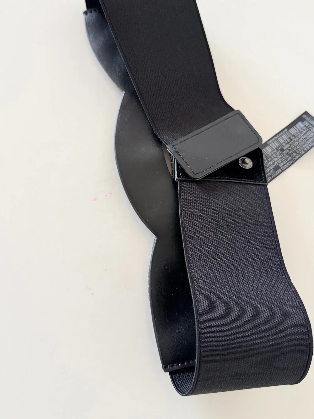Black Crystal Braided Stretch Belt